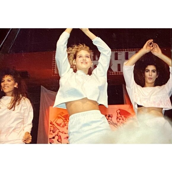 VTG 80s Alto Ego white french terry top tee shirt new wave retro street wear OS - Picture 13 of 15